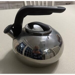 KitchenAid Stainless Steel Whistling Kettle 2 Quart 1.9L Black Handle‎